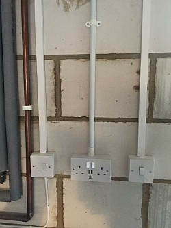 2. Additional sockets fitted into a garage